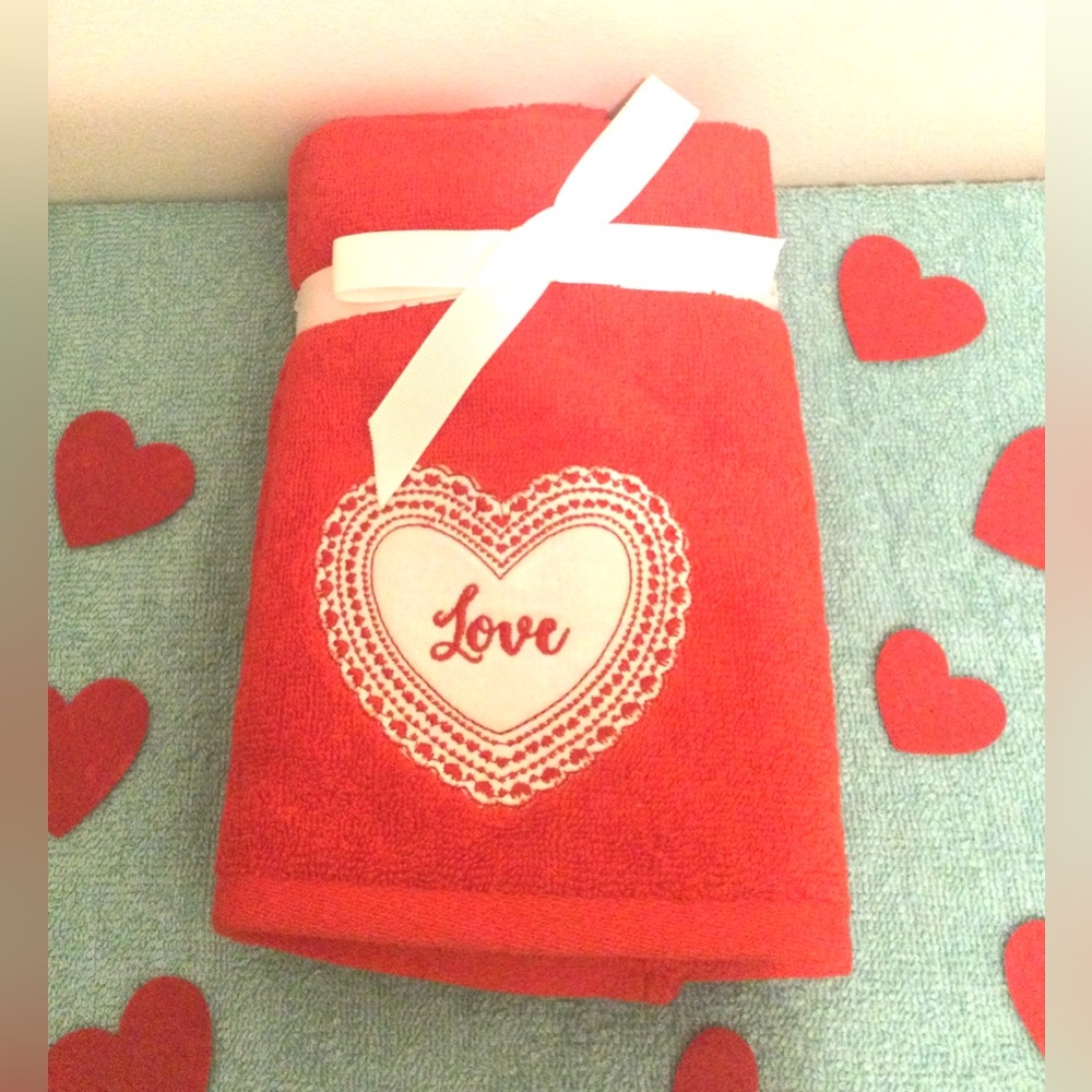 Red Valentine Hand Towel Bundle - Picture 2 of 5